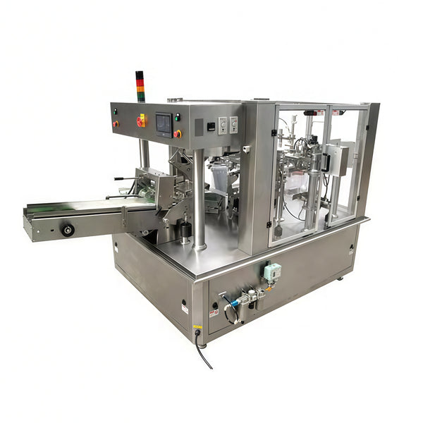 Eight station bag machine with combination scale matching system