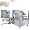 Eight station bag machine with liquid pump matching system